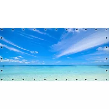 Фотосетка, 314 155 см, с фотопечатью, люверсы шаг 0.3 м, «Небо над морем»