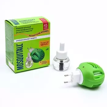 Фумигатор + жидкость 45 ночей Mosquitall Универсальная защита, 1 шт
