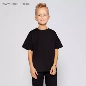 Футболка детская MINAKU:Basic line kids, чёрная, рост 98 см