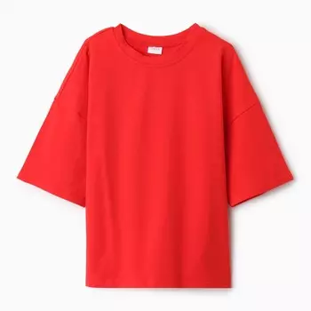 Футболка детская MINAKU:Basic line kids, красная, рост 158 см