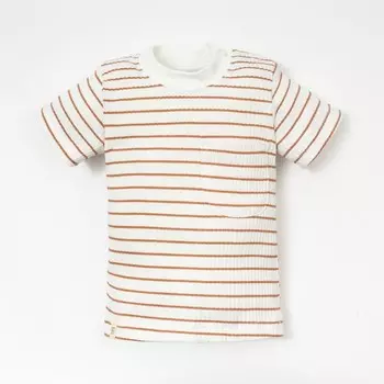 Футболка Крошка, Я BASIC LINE, рост 68-74 см, полоска бежевая