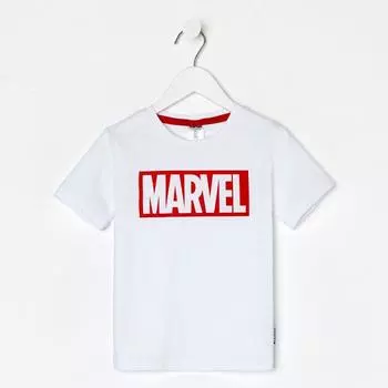 Футболка MARVEL, рост 134-140 см, белая
