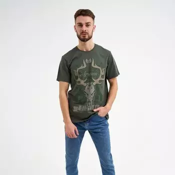 Футболка мужская KAFTAN «Охотник», размер 52, хаки