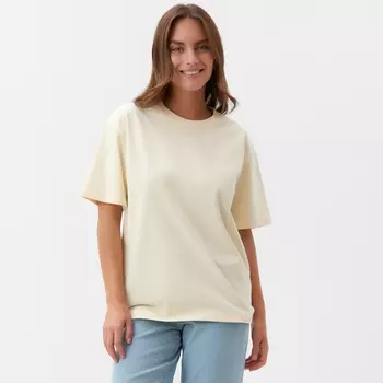 Футболка женская KAFTAN: Basic line, молочная размер 44-46