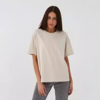 Футболка женская MIST basic, S-M, бежевый