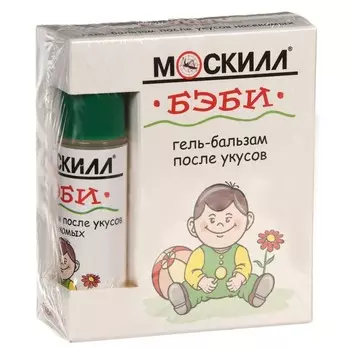 Средство после укусов Москилл Roll-on, Baby, гель-бальзам, 12 мл