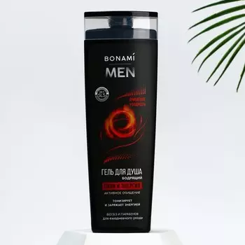 Гель для душа бодрящий For men, сила и энергия, 400 мл, BONAMI
