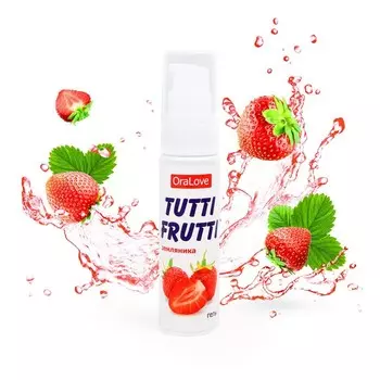 Гель-смазка TUTTI-FRUTTI OraLove Земляника, на водной основе, съедобная, 30 мл