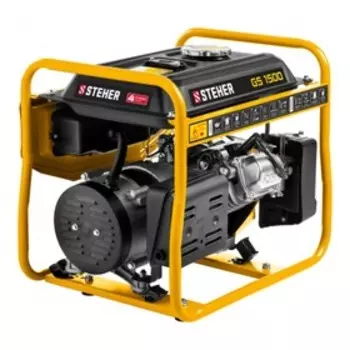 Генератор бензиновый STEHER GS-1500, 4Т, 220 В, 1200 Вт, 4 л.с., ручной стартер, 4.4 л