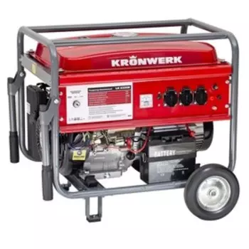 Генератор KRONWERK LK 6500E, бензиновый, 5.5 кВт, 220 В, бак 25 л, электростартер