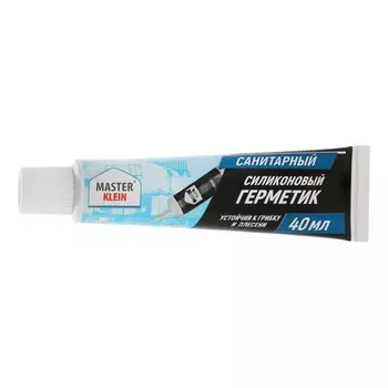 Герметик Master Klein, силиконовый, санитарный, прозрачный, 40 мл