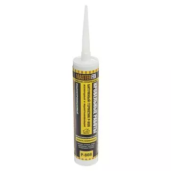 Герметик MASTERFIX R-808, битумный, для кровли, черный, 310 мл