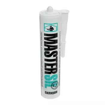 Герметик MASTERSIL, силиконовый, нейтральный, серый, 310 мл