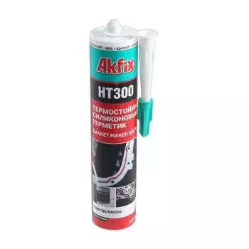 Герметик силиконовый Akfix НТ300, термостойкий, красный, 310 мл