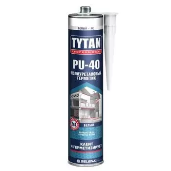 Герметик TYTAN PU40, полиуретановый, белый, 310 мл