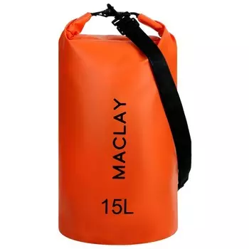 Гермомешок туристический maclay, 15 л, 500D, с лямкой, цвет МИКС