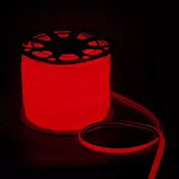 Гибкий неон Luazon Lighting 16 мм D-образный, IP65, 50 м, SMD2835, 120 LED/м, 220 В, свечение красное