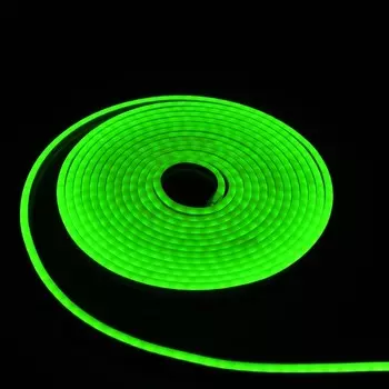 Гибкий неон Luazon Lighting 6 12 мм, IP65, 50 м, SMD2835, 120 LED/м, 12 В, свечение зелёное