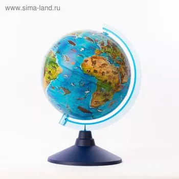 Глoбус зоогеографический (детский), "Классик Евро", диаметр 210 мм