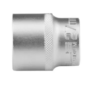 Головка торцевая Stels 13671, под квадрат, 1/2", 27 мм, двенадцатигранная, хромированная