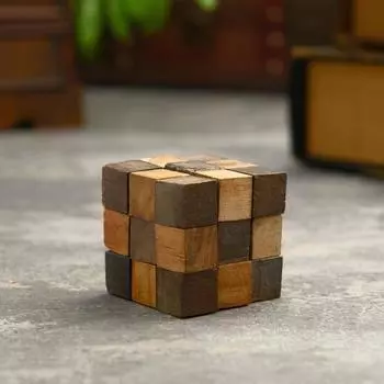 Головоломка из дерева "Кубик" 5,5х5,5х5,5 см
