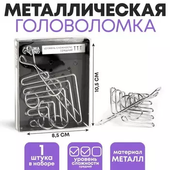 Головоломка металлическая «Раздели на части» №53