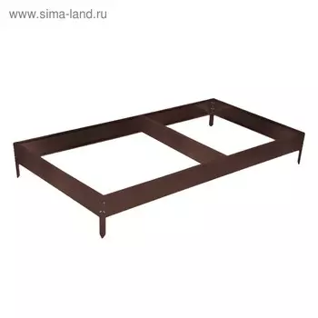 Грядка оцинкованная, 39010015 см, коричневая, Greengo