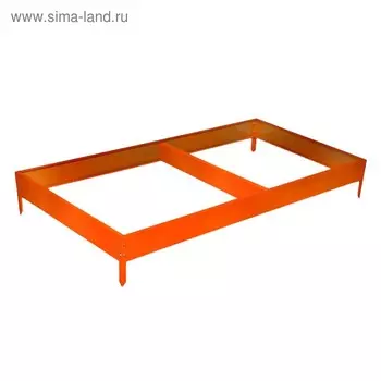Грядка оцинкованная, 39010015 см, оранжевая, Greengo