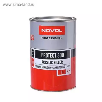 Грунт акриловый Novol PROTECT 300 4+1 MS, чёрный, 1 л 37041