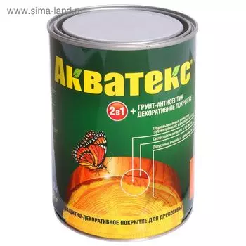 Грунт-антисептик "Акватекс", орегон, 0,8 л