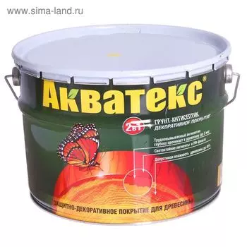 Грунт-антисептик "Акватекс", сосна, 10 л