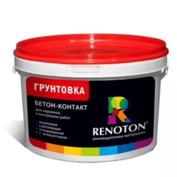 Грунтовка Бетон контакт «RENOTON» сцепляющая, цвет розовый 4кг