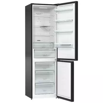 Холодильник Gorenje NRK 6201 SYBK, двухкамерный, класс А+, 353 л, чёрный