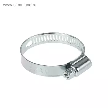 Хомут червячный NOVA, сквозная просечка, диаметр 30-45 мм, ширина 10 мм, оцинкованный