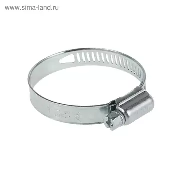 Хомут червячный NOVA, сквозная просечка, диаметр 32-50 мм, ширина 10 мм, оцинкованный