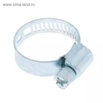 Хомут червячный TORK, сквозная просечка, диаметр 16 - 25, ширина 8.5 мм, оцинкованный
