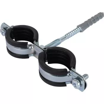 Хомут сантехнический STOUT SAC-0020-200001, 1", 32-35 мм, шпилька шуруп+дюбель пластик