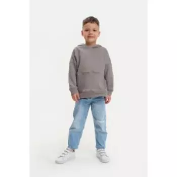 Худи детское KAFTAN Basic line, размер 30 (98-104 см), серое