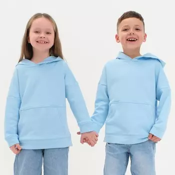 Худи детское KAFTAN Basic line, размер 34 (122-128 см), голубое