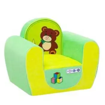 Игровое кресло «Медвежонок», цвет жёлтый/салатовый
