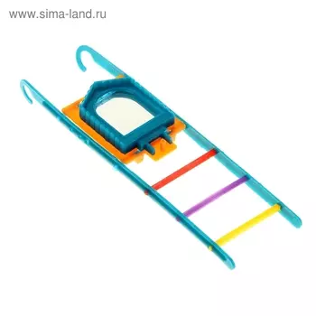 Игрушка для птиц лестница с зеркалом, микс цветов