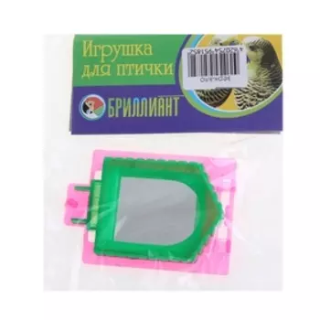 Игрушка для птиц зеркало микс цветов