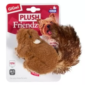 Игрушка для собак Белка с пищалкой 16см, серия PLUSH FRIENDZ