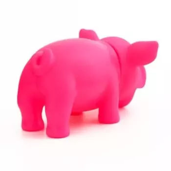 Игрушка хрюкающая «Веселая свинья» для собак, 15 см, розовая