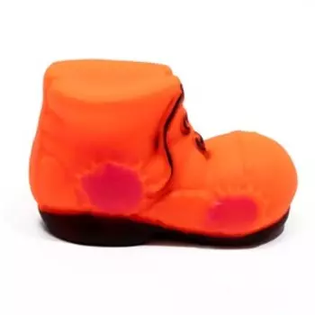 Игрушка пищащая «Башмак» для собак, 10.5 см, оранжевая