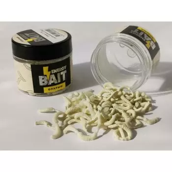 Искусственная насадка ENERGY BAIT «Опарыш», S-M, 120 шт, цвет белый