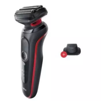 Электробритва Braun Series 5 50-R1200s, type 5762, сухое/влажное бритьё, 3 головки, красная