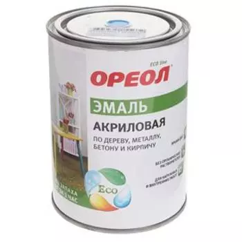 Эмаль Ореол акриловая голубая глянцевая 0,9кг