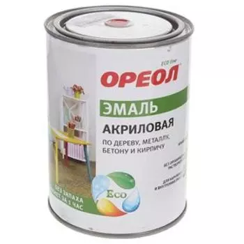 Эмаль Ореол акриловая красная глянцевая 0,9кг