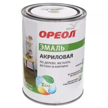 Эмаль Ореол акриловая желтая глянцевая 0,9кг